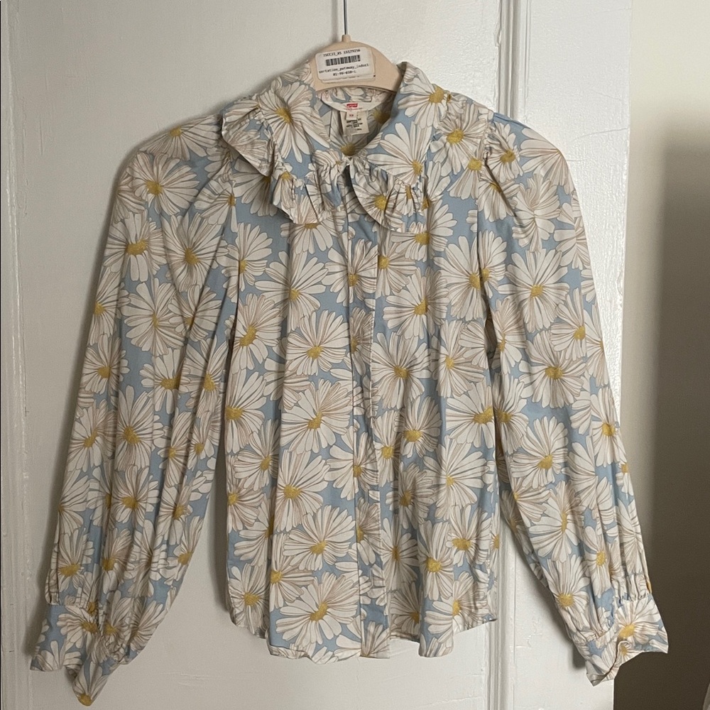 Levi's Blue Floral Blouse - Picture 2 of 6